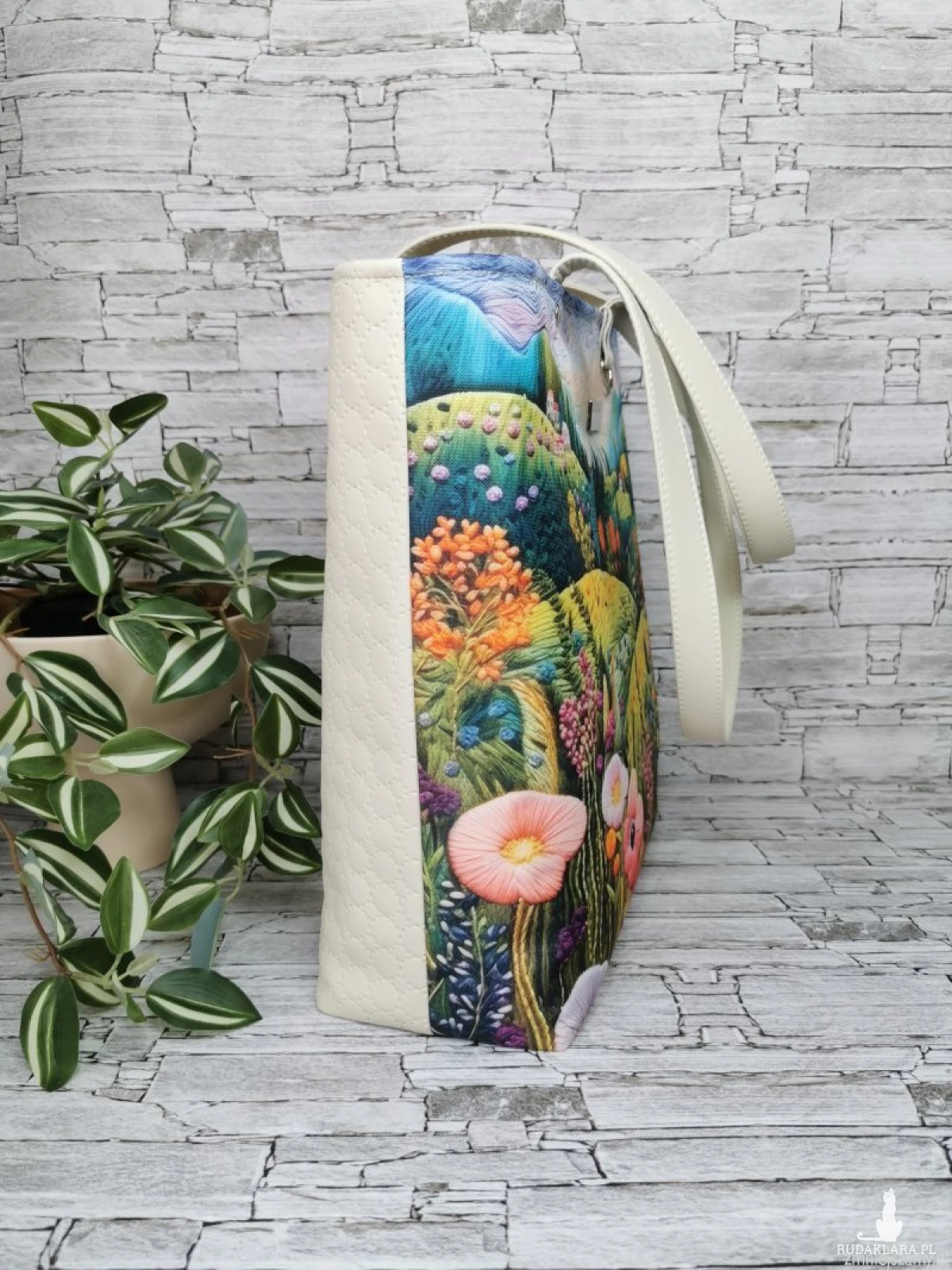 Torebka damska shopperka torebka miejska na ramę - pejzaż 3