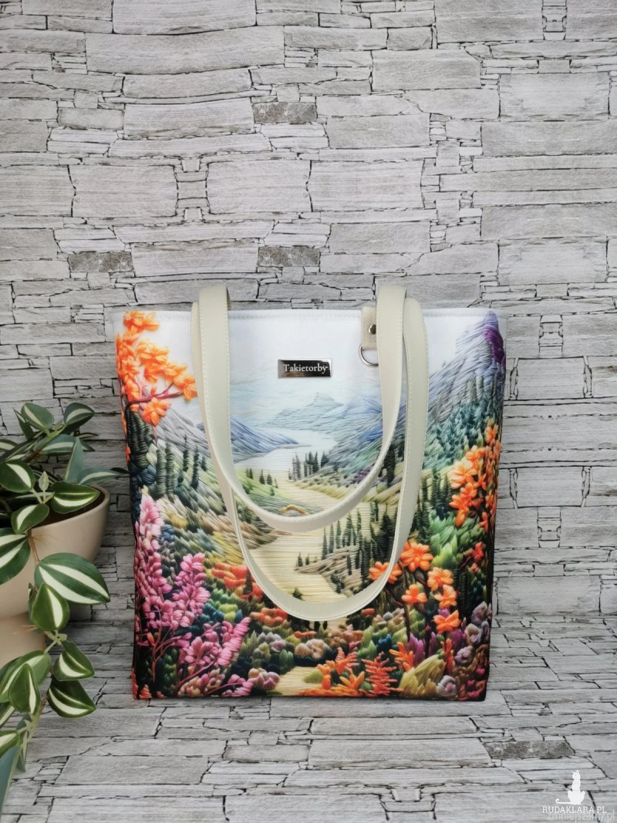 Torebka damska shopperka torebka miejska na ramę - pejzaż 2