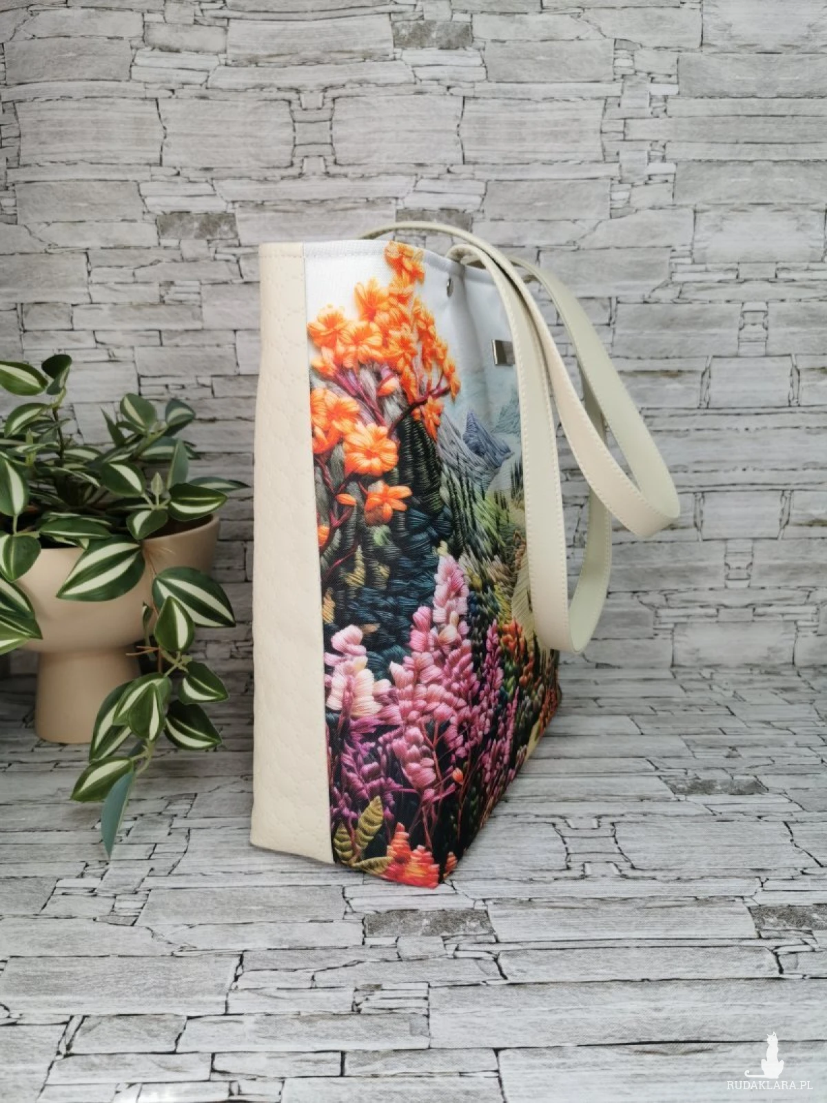 Torebka damska shopperka torebka miejska na ramę - pejzaż 2