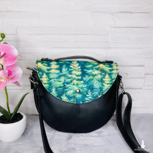 Torebka Półokrągła Handmade Damska przez Ramię Eko Skóra | Polska