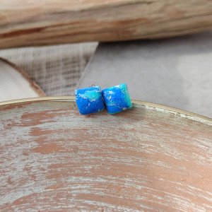 Oceaniczne Kostki – kolczyki w odcieniach błękitu