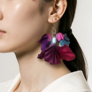 Kolczyki lekkie długie kwiaty