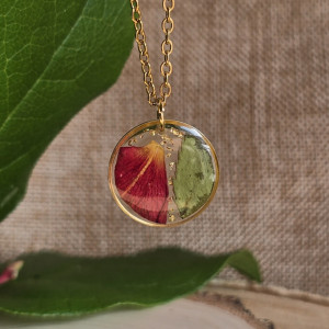 Wieczne kwiaty zawieszka z prawdziwymi kwiatami róża