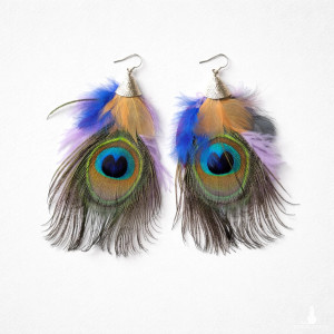 Kolczyki  długie pióra