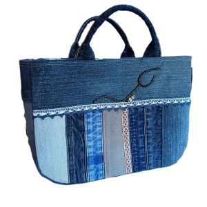 Torba jeansowa damska do ręki