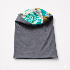 Czapka  damska Wiosenna szaro zielona