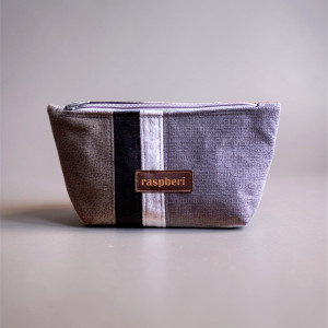 Szara kosmetyczka patchwork MIDI