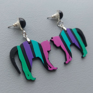 Kolczyki kolorowe koty