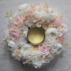 Wianek z kwiatów stabilizowanych / trwałość naturalnych kwiatów -min. dwa lata!