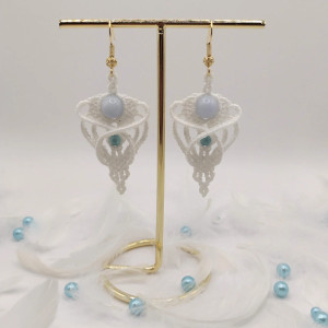 Kolczyki z akwamarynem „Anielska Harmonia”