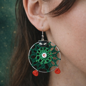 Kolczyki koci łapacz