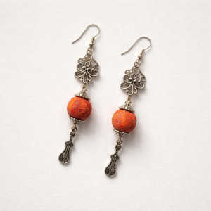 Kolczyki  z minerałami