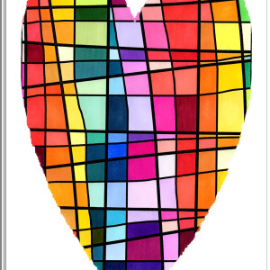 54. SERCE - rysunek, plakat.