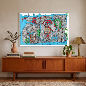 55. KROPLA DRĄŻY SKAŁĘ - rysunek, plakat.