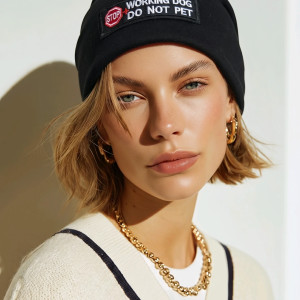 Czapka czarna dzianinowa unisex