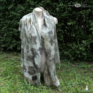 Szal Eko-druk / bawełna morska