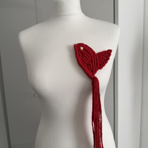 Broszka makramowa brooch macrame