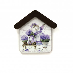 WIESZAK NA KLUCZE "Owieczka robi bukiety z lawendy"