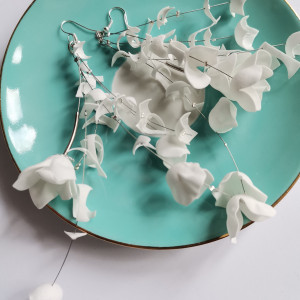 Kolczyki ślubne lekkie jak piórko