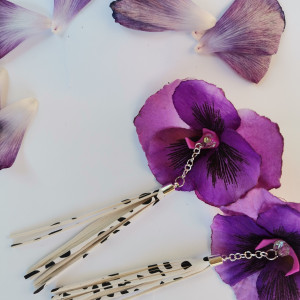 Kolczyki bratki w ciapki