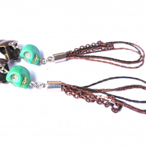 Klipsy czaszki handmade lekkie