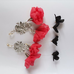 Klipsy kwiatowe duze