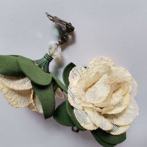 Klipsy kwiatowe duże