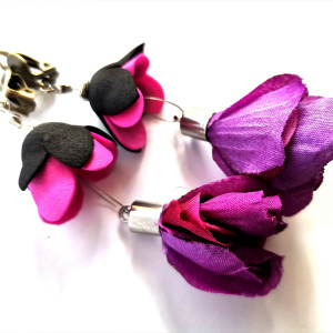 Klipsy kwiatowe duże