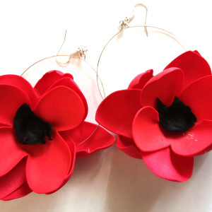 Kolczyki maki duze i lekkie