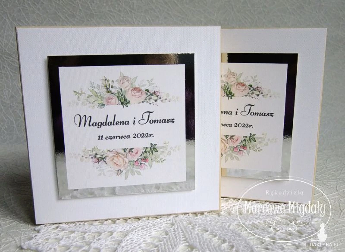 Prośba o świadkowanie w drewnianym pudełku - wzór Boho Złota Ramka