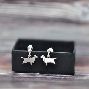 Spaniel, Spanielek - kolczyki srebrne 925