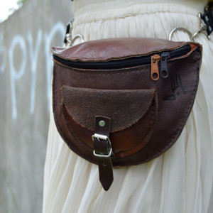 SKÓRZANA NERKA Odcienie Brązu OD RĘKI