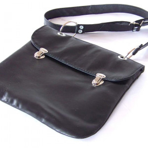 Prl Mała Czarna Torebka Skórzana