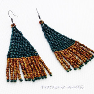 indiańce ciemna zieleń & brąz picasso