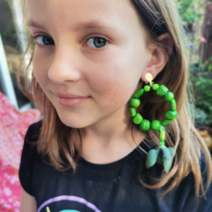 Klipsy koła zielone