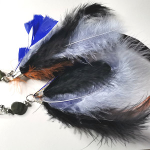 Klipsy pióra długie