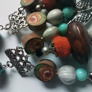 Klipsy koraliki kamienie