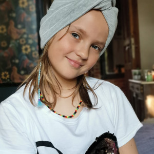 Turban  dziecięcy szary