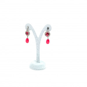 Kolczyki Swarovski czerwono-srebrne Little Star