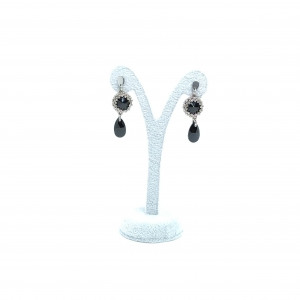 Kolczyki Swarovski czarno-srebrne Little Star