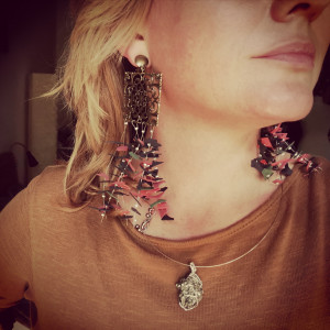 Klipsy długie etno boho długie