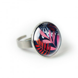 Red twigs pierścionek