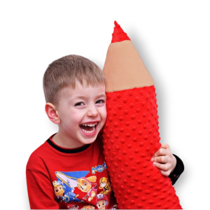 Kredka minky, ochraniacz, poduszka wałek, zagłówek dla dziecka, podłużna poduszka, duża kredka czerwona