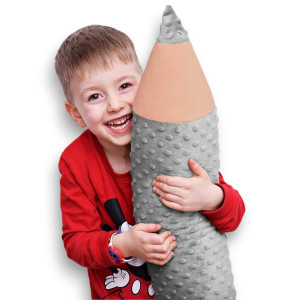 Kredka minky, poduszka dla dziecka, zagłówek dla dziecka, miękka kredka, duża kredka szara