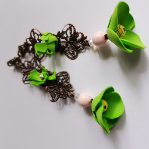 Klipsy długie ażurowe szalone