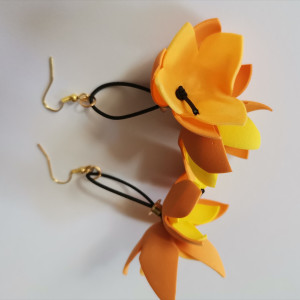 Kolczyki lekkie duze zolte