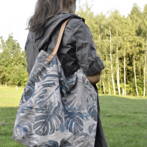 Torba tote XXL - print monstera