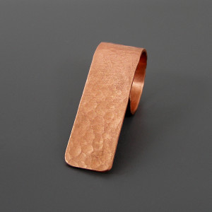 Botanika - wielki pierścień z młotkowaną teksturą, miedź, rozmiar 13-24