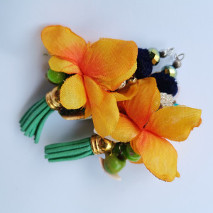 Klipsy kwiatowe boho