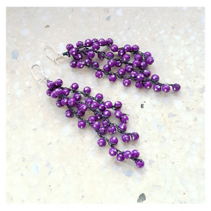5331 długie kolczyki fioletowe